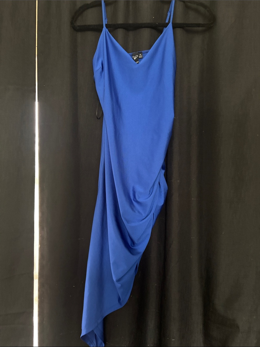 Windsor Royal Blue Asymmetric Slip Dress